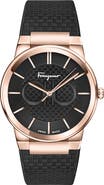 FERRAGAMO Polyurethane Strap Watch, 41mm