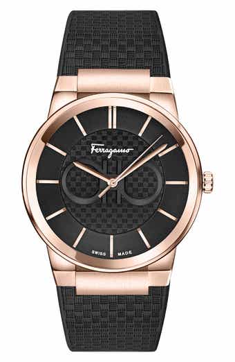 FERRAGAMO Polyurethane Strap Watch, 41mm