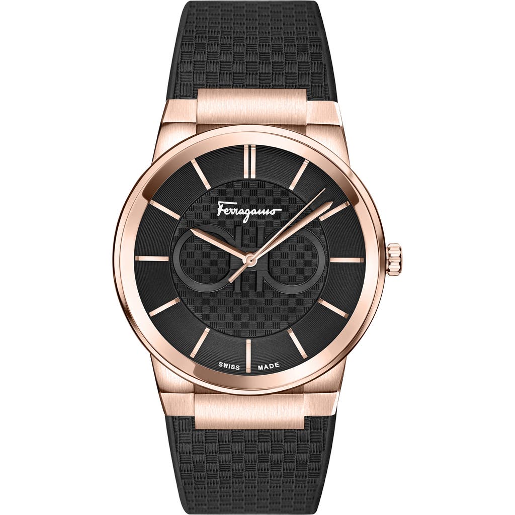 Ferragamo Sapphire Silicone Watch