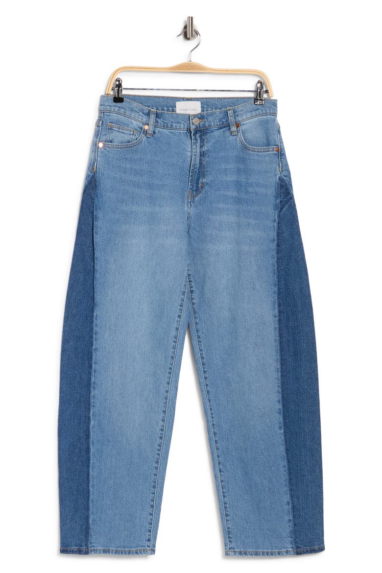 Ryland Colorblock Barrel Leg Jeans, Alternate, color, ADRIFT