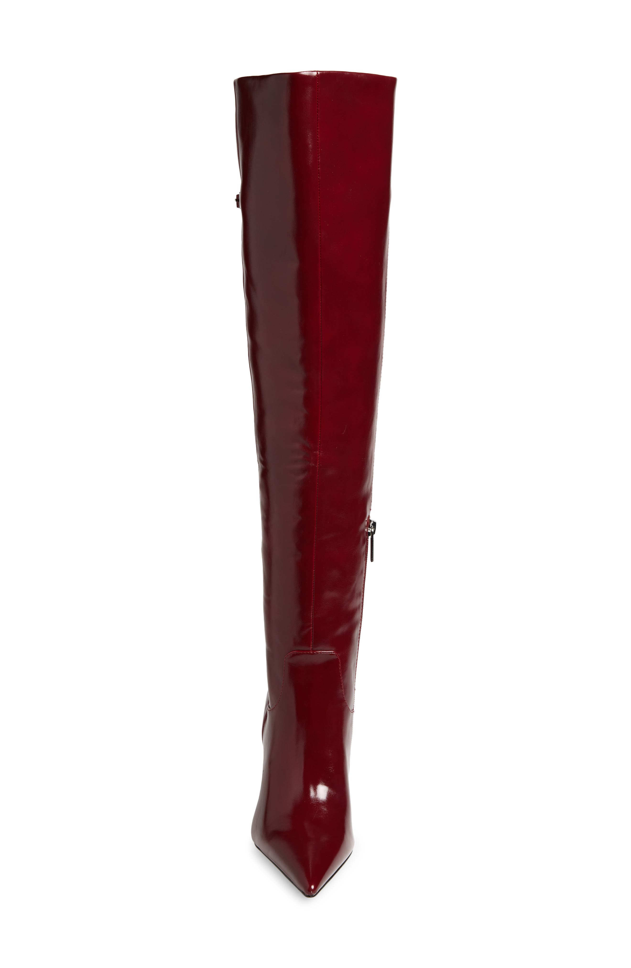 Steve Madden Dawn Pointed Toe Over the Knee Boot, Alternate, color, Wine