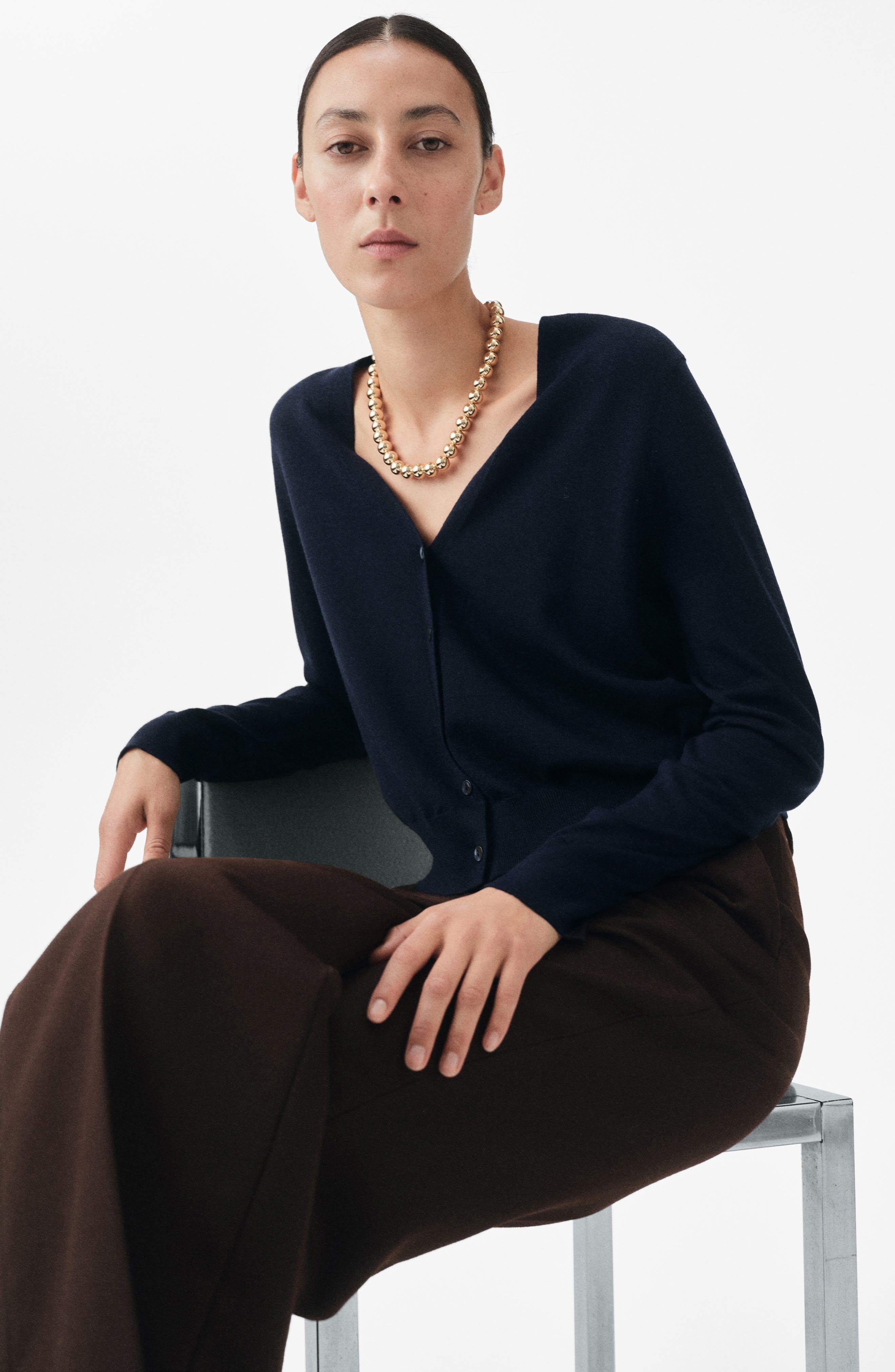 Selection V-Neck Wool Cardigan - image 2