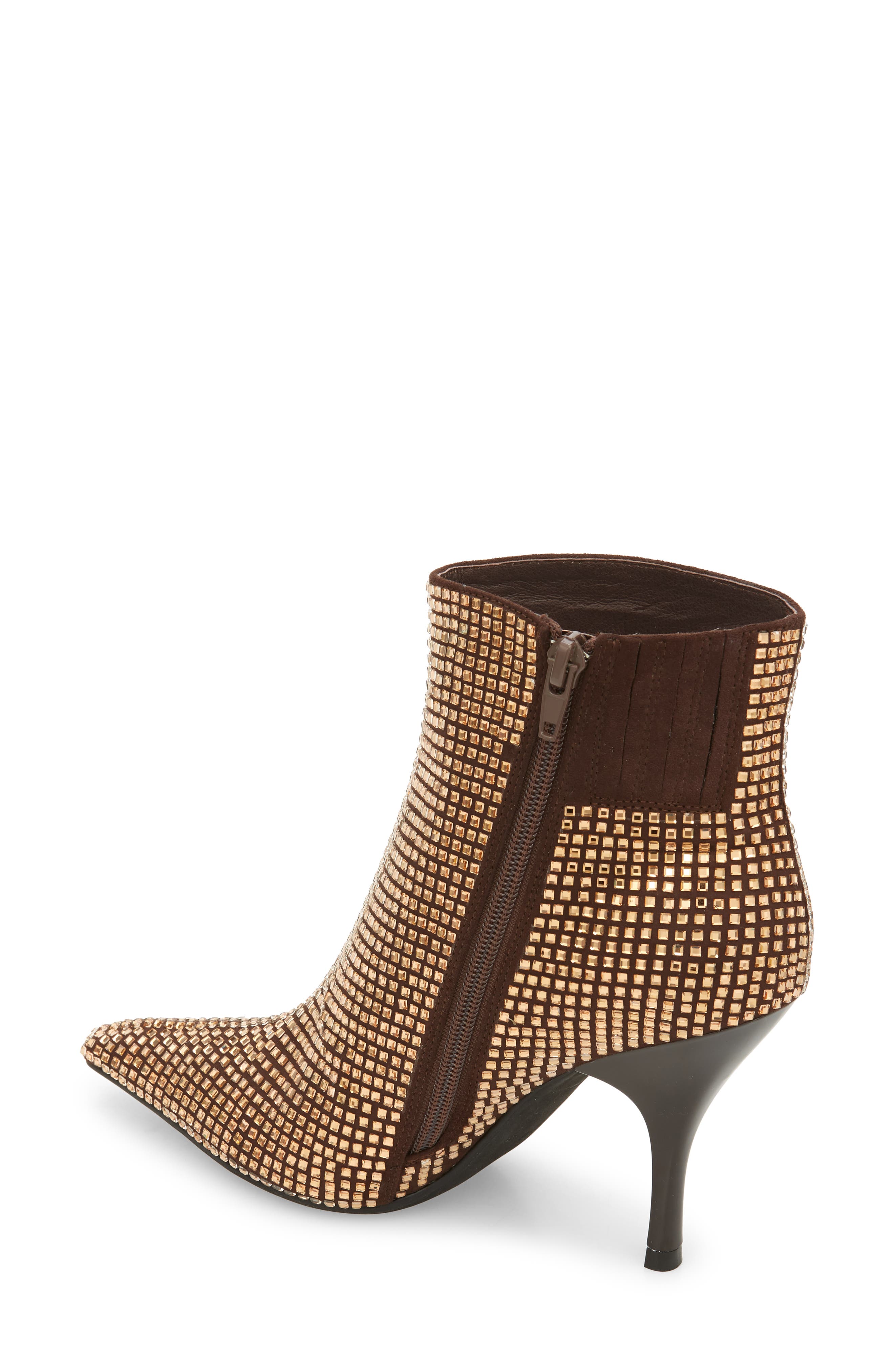 Glammed Bootie, Alternate, color, BROWN SATIN BROWN