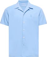 Psycho Bunny Kids' Bryan Pima Cotton Blend Camp Shirt