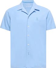 Psycho Bunny Kids' Bryan Pima Cotton Blend Camp Shirt