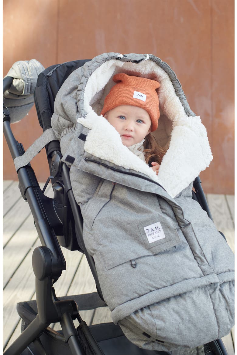 212 evolution® Extendable Stroller & Car Seat Waterproof Footmuff, Alternate, color, HEATHER GREY