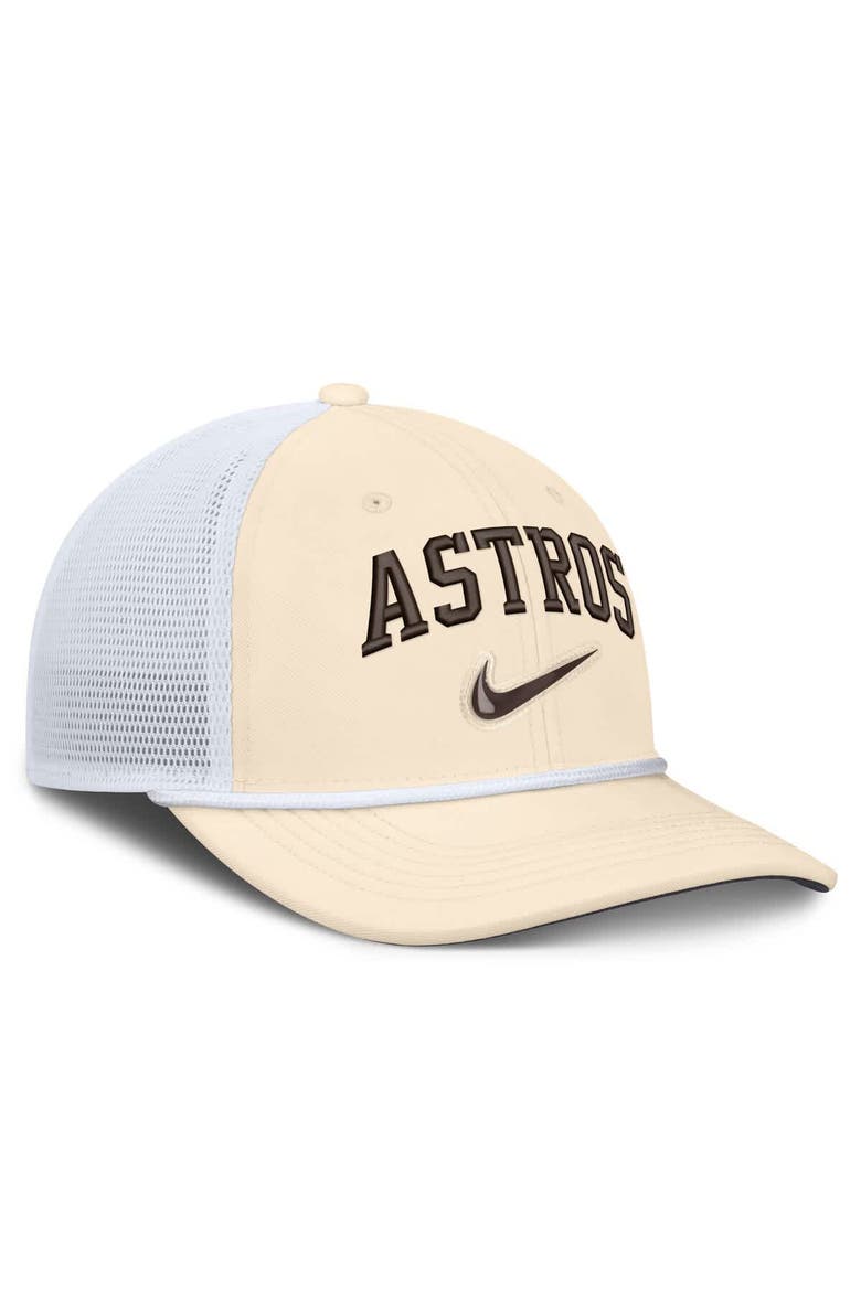 Men's Nike Natural/White Houston Astros Rise Dri-FIT Trucker Adjustable Hat​, Alternate, color, Natural