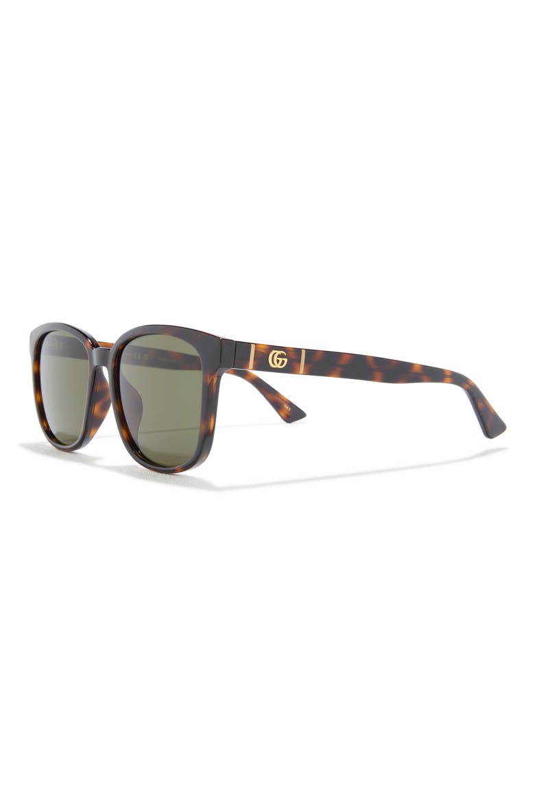 56mm Square Sunglasses, Alternate, color, HAVANA HAVANA GREEN