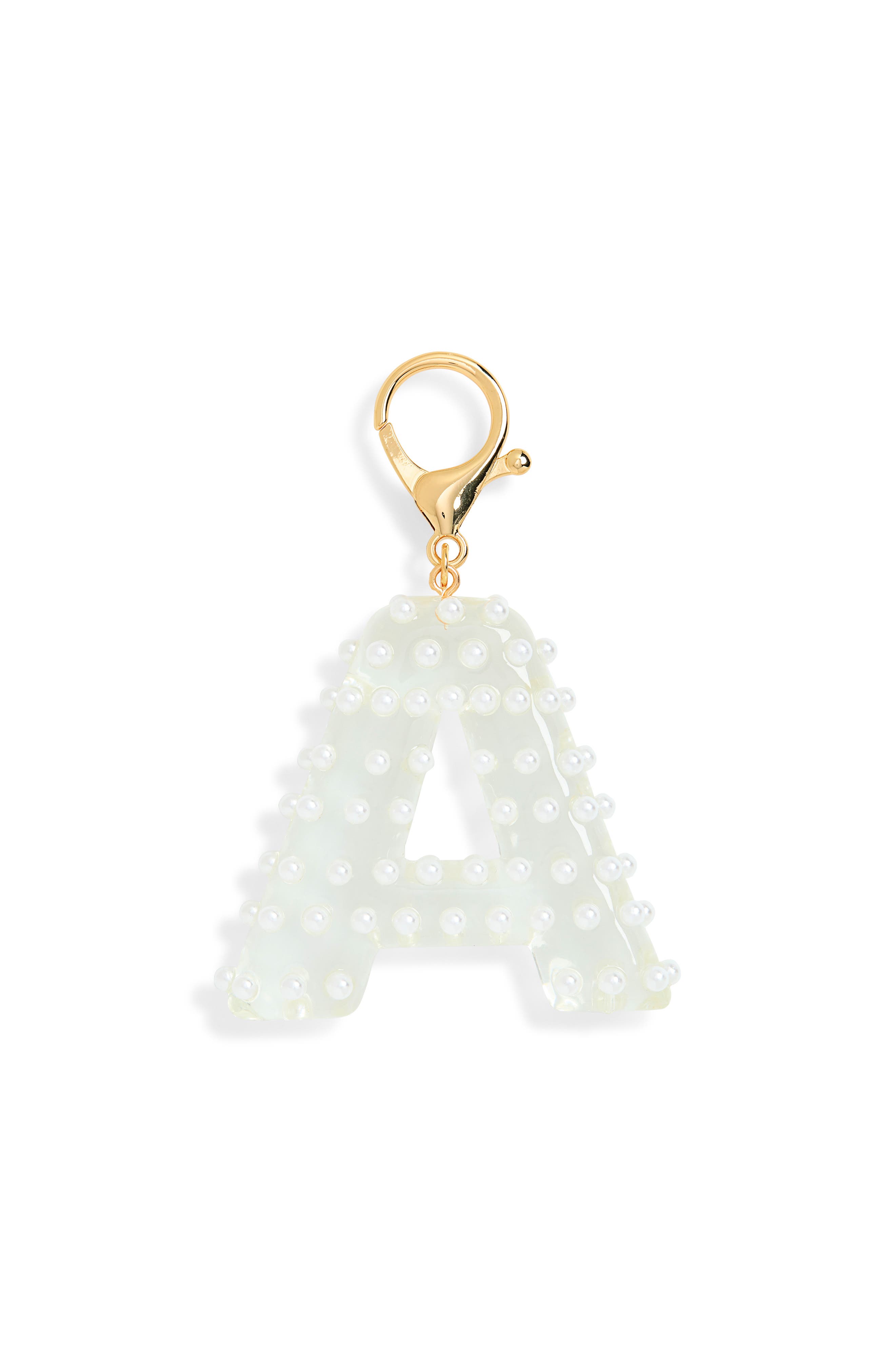 Leith Faux Pearl Initial Bag Charm