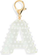 Leith Faux Pearl Initial Bag Charm