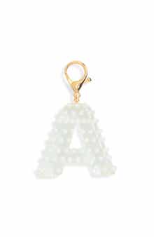 Leith Faux Pearl Initial Bag Charm