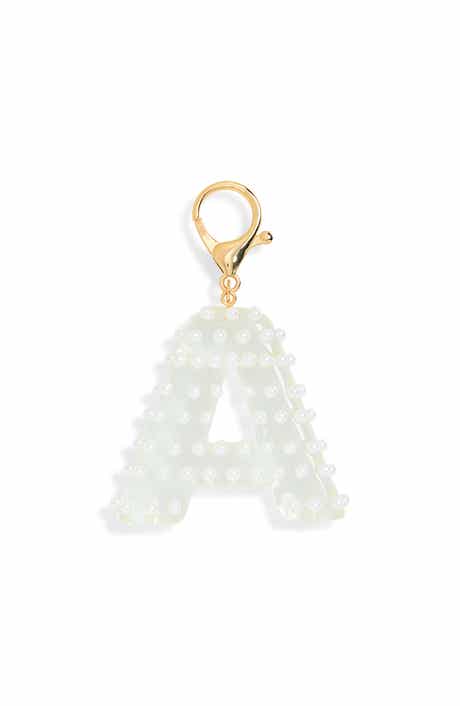 Leith Faux Pearl Initial Bag Charm