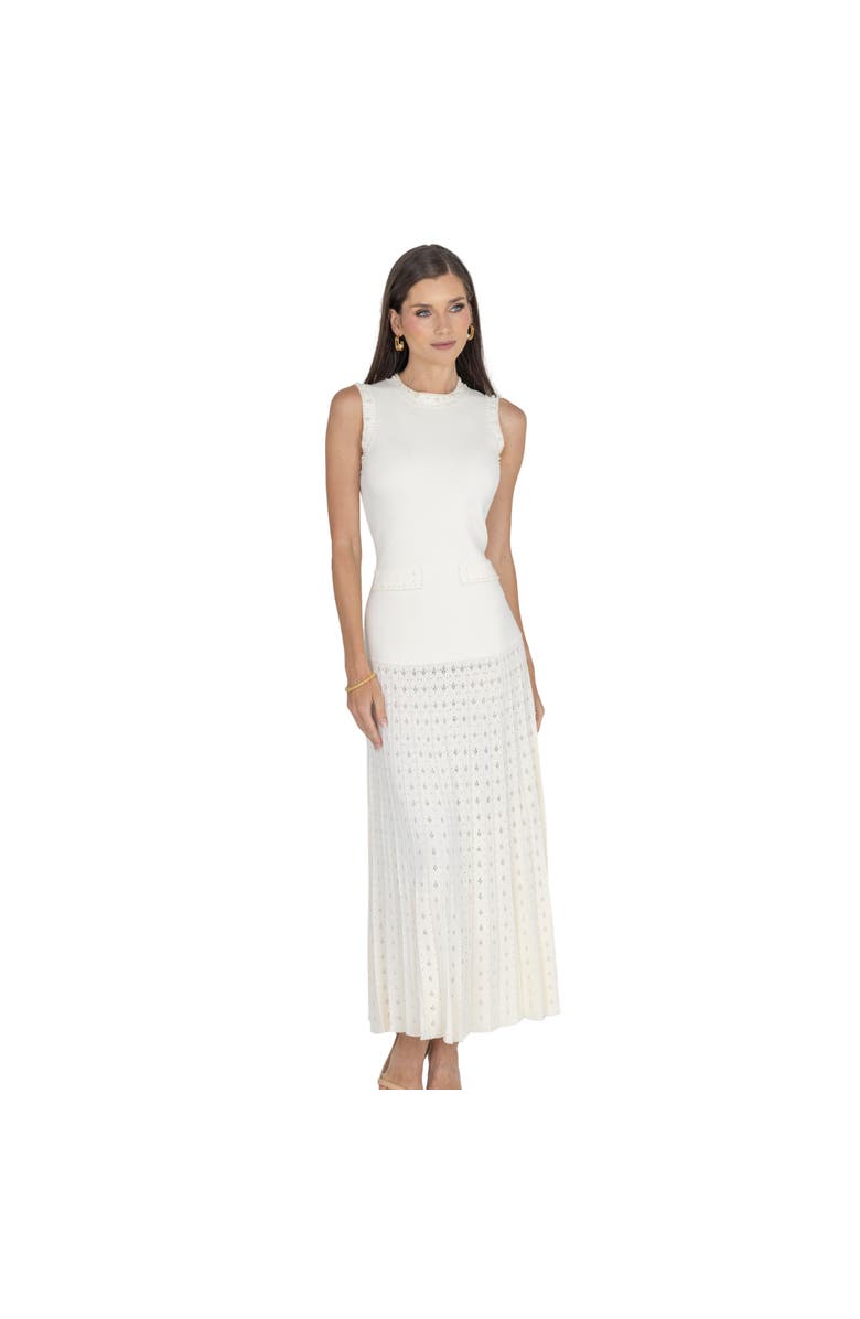 AKALIA Viva knit Maxi Dress, Main, color, White