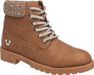 True Religion Faith Bling Lace Combat Boot