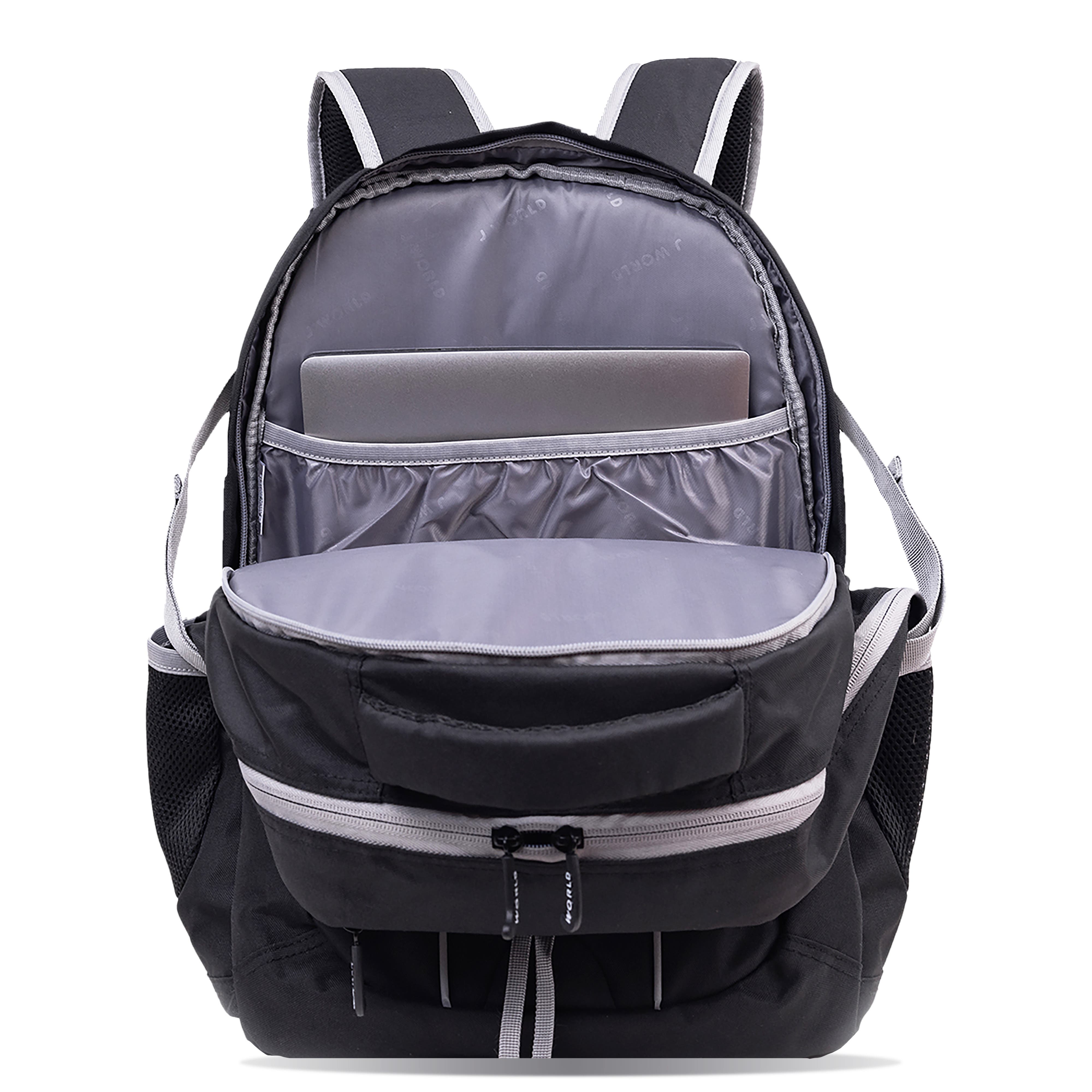Atom Laptop School Backpack, Alternate, color, Black