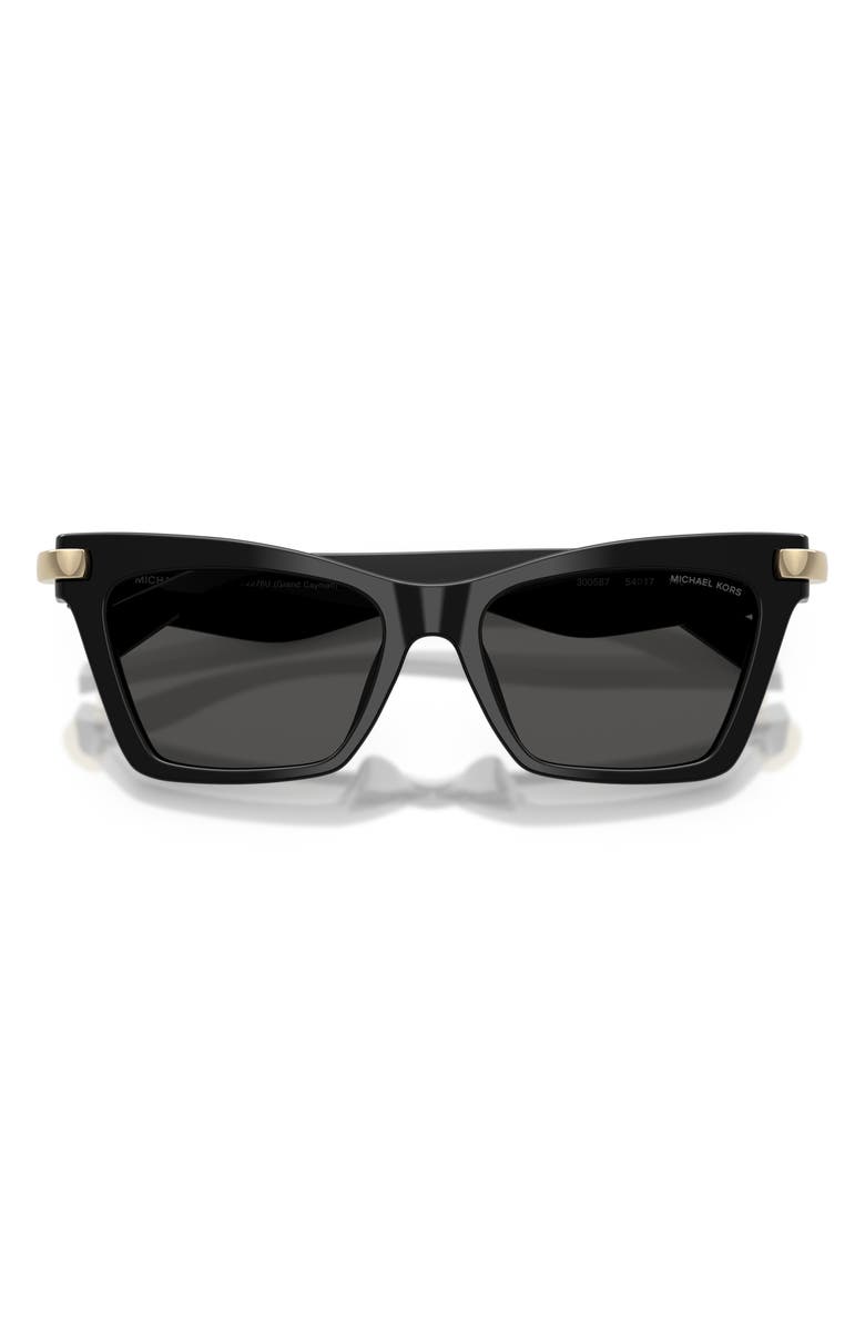 Michael Kors Grand Cayman 54mm Cat Eye Sunglasses, Alternate, color, Black / Grey Mono