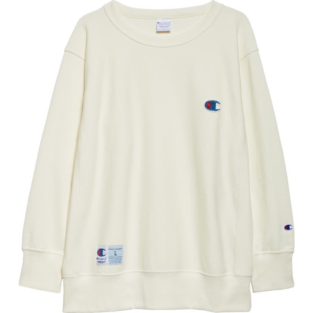Undercover Champion X Sweatshirt Col Rond In Ivory