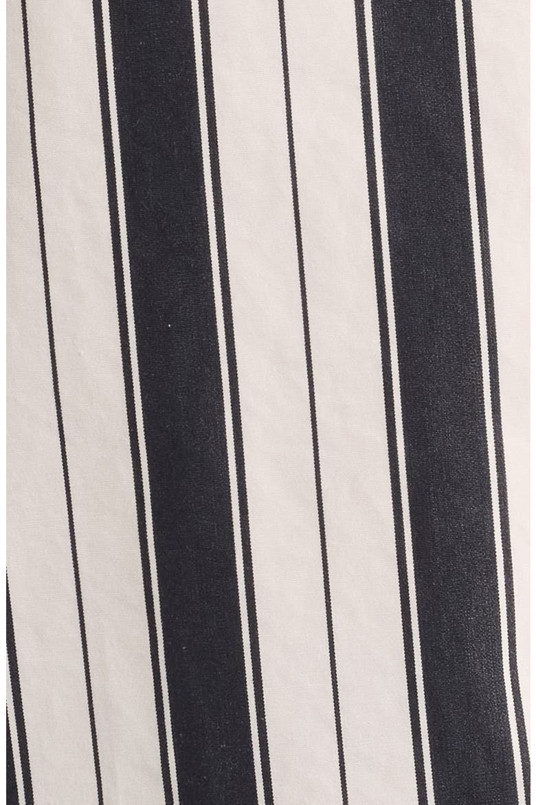 Eileen Relaxed Striped Button-Up Shirt, Alternate, color, BLACK AND CREAM STRIPE