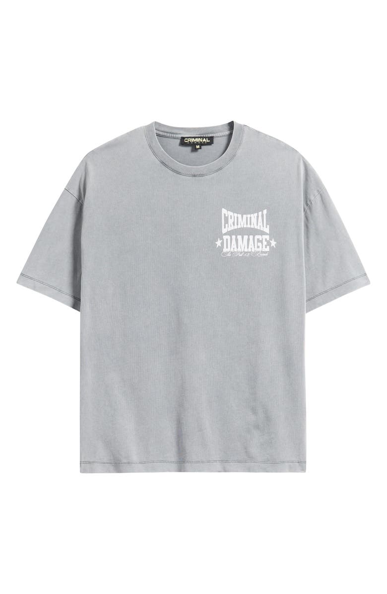 CRIMINAL DAMAGE Logo Graphic T-Shirt, Alternate, color, Washed Grey
