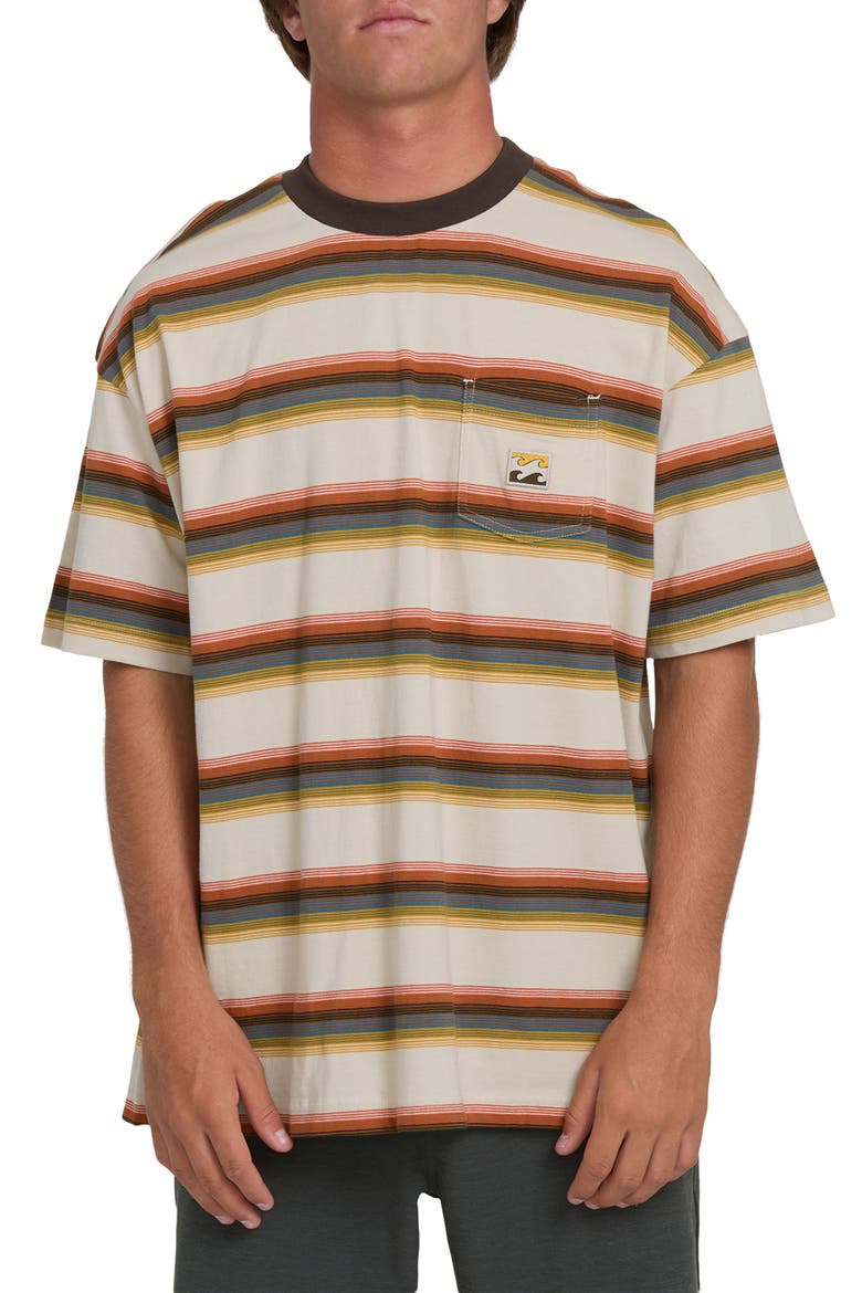 Baxter Oversize Stripe Pocket T-Shirt, Main, color, OATMEAL