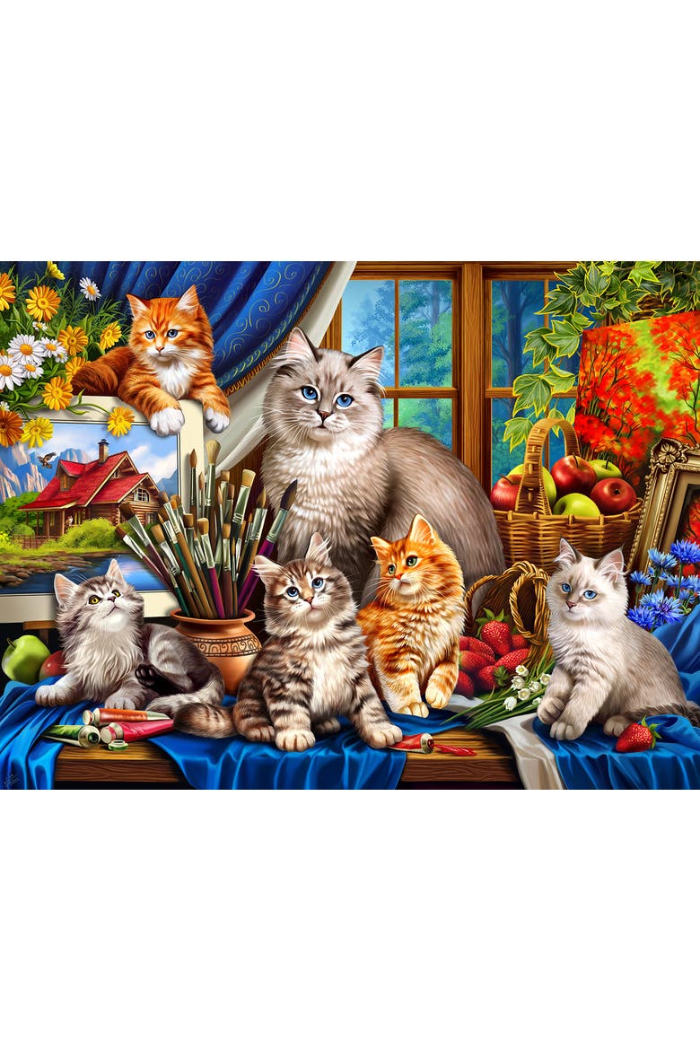 Creative Cats 500 piece Jigsaw Puzzle for Adults, Alternate, color, Multicolor