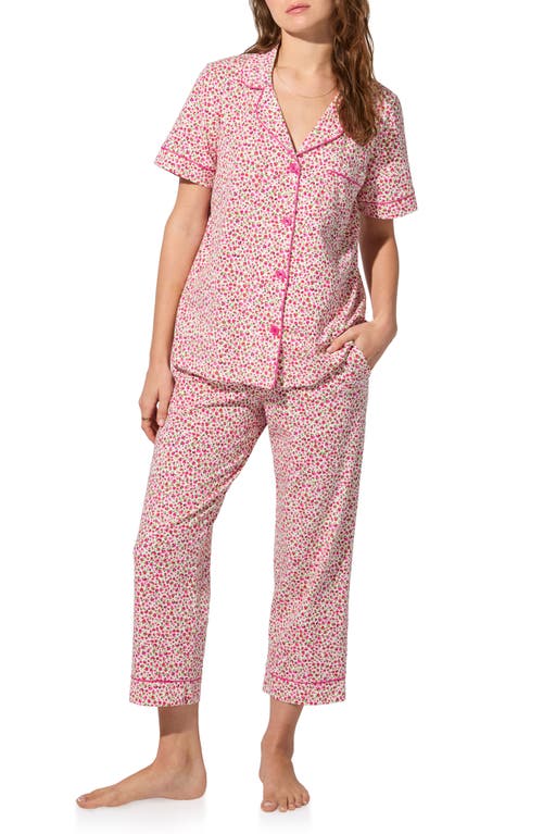 Bedhead Pajamas Print Stretch Organic Cotton Jersey Crop Pajamas In Multi