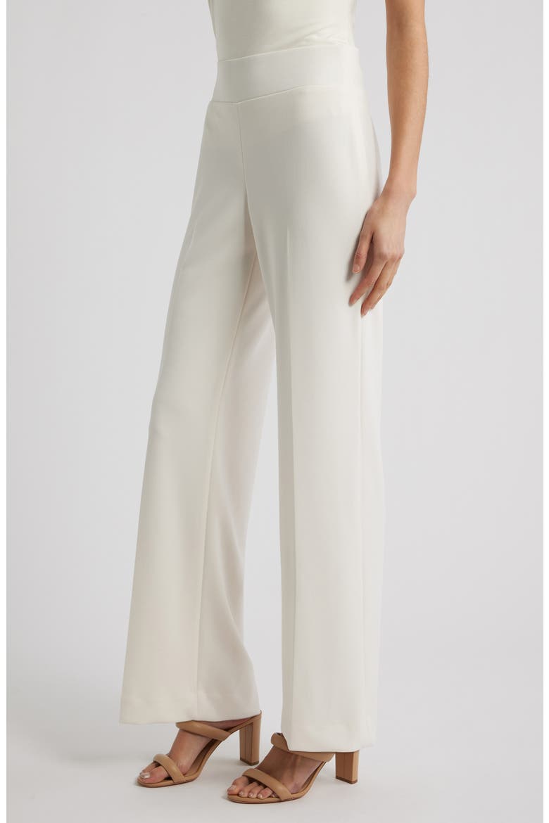 High Waist Pull-On Wide Leg Pants, Alternate, color, WHITE DOVE