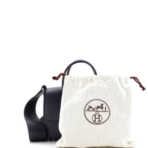 Pre-owned Hermes Hermes Drag 2 Bag Evercolor 22 In Blue