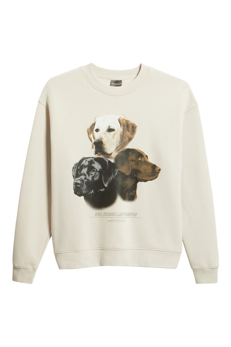 Forever Graphic Sweatshirt, Alternate, color, CREAM