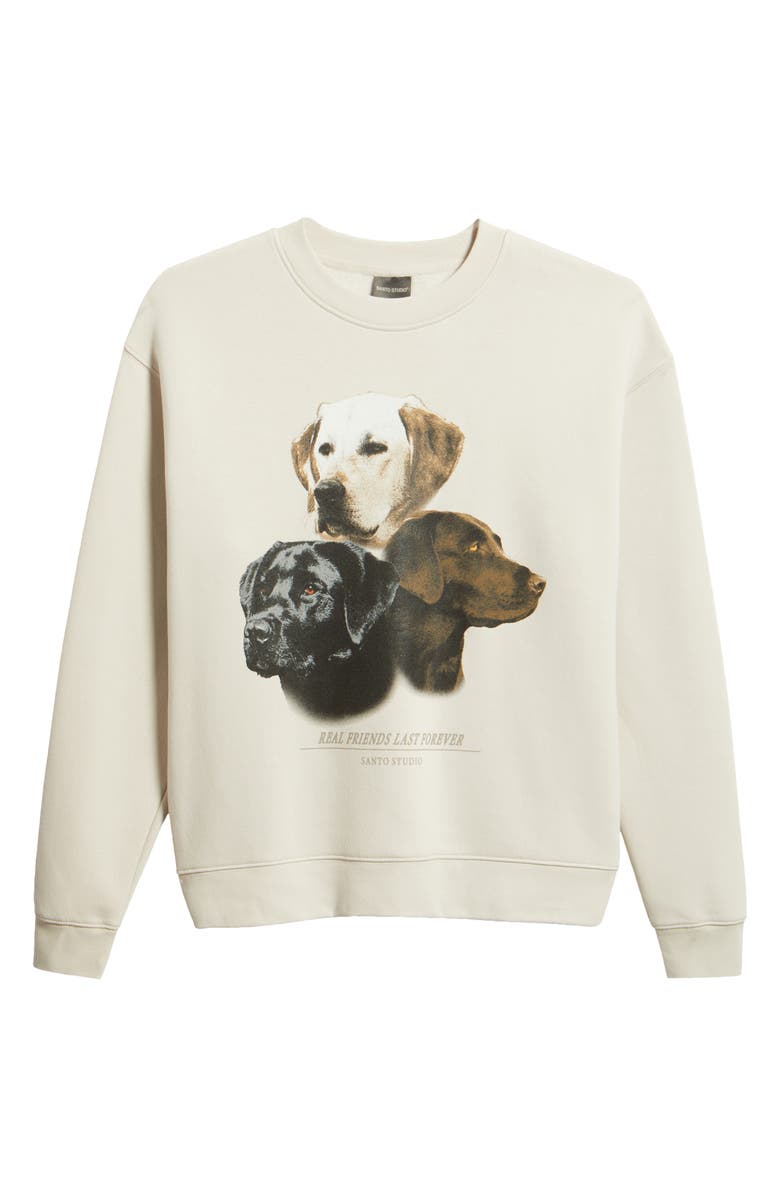 SANTO STUDIO Forever Graphic Sweatshirt, Alternate, color, Cream