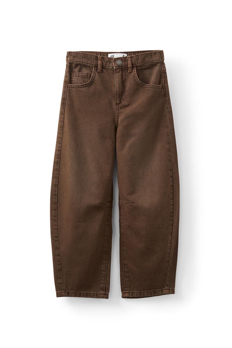Kid's Unisex Barrel Leg Denim Jean, Main, color, Hamilton Brown