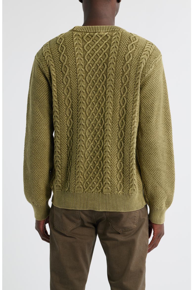 Big Sur Mixed Stitch Sweater, Alternate, color, MOSS
