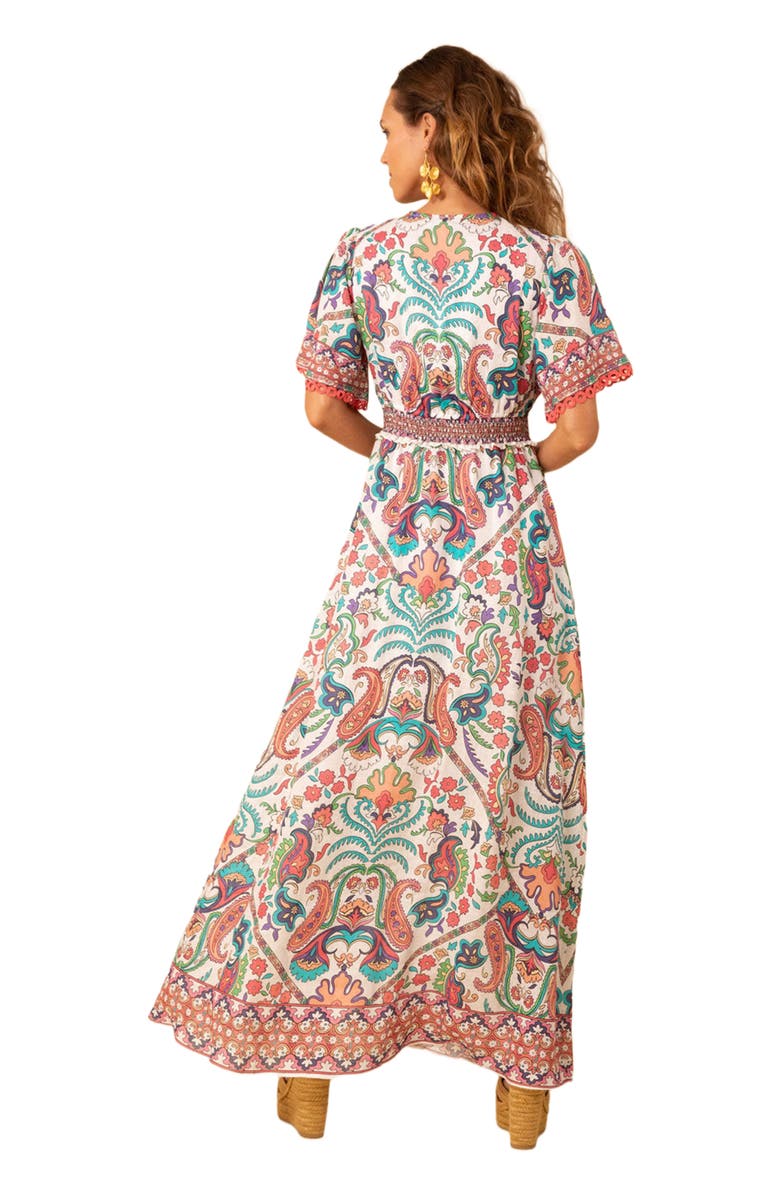 Hale Bob Elsie Linen Maxi Dress, Alternate, color, 