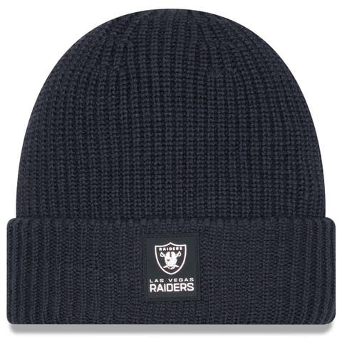 Men's New Era Charcoal Las Vegas Raiders 2025 Sideline Cold Weather Cuffed Knit Hat