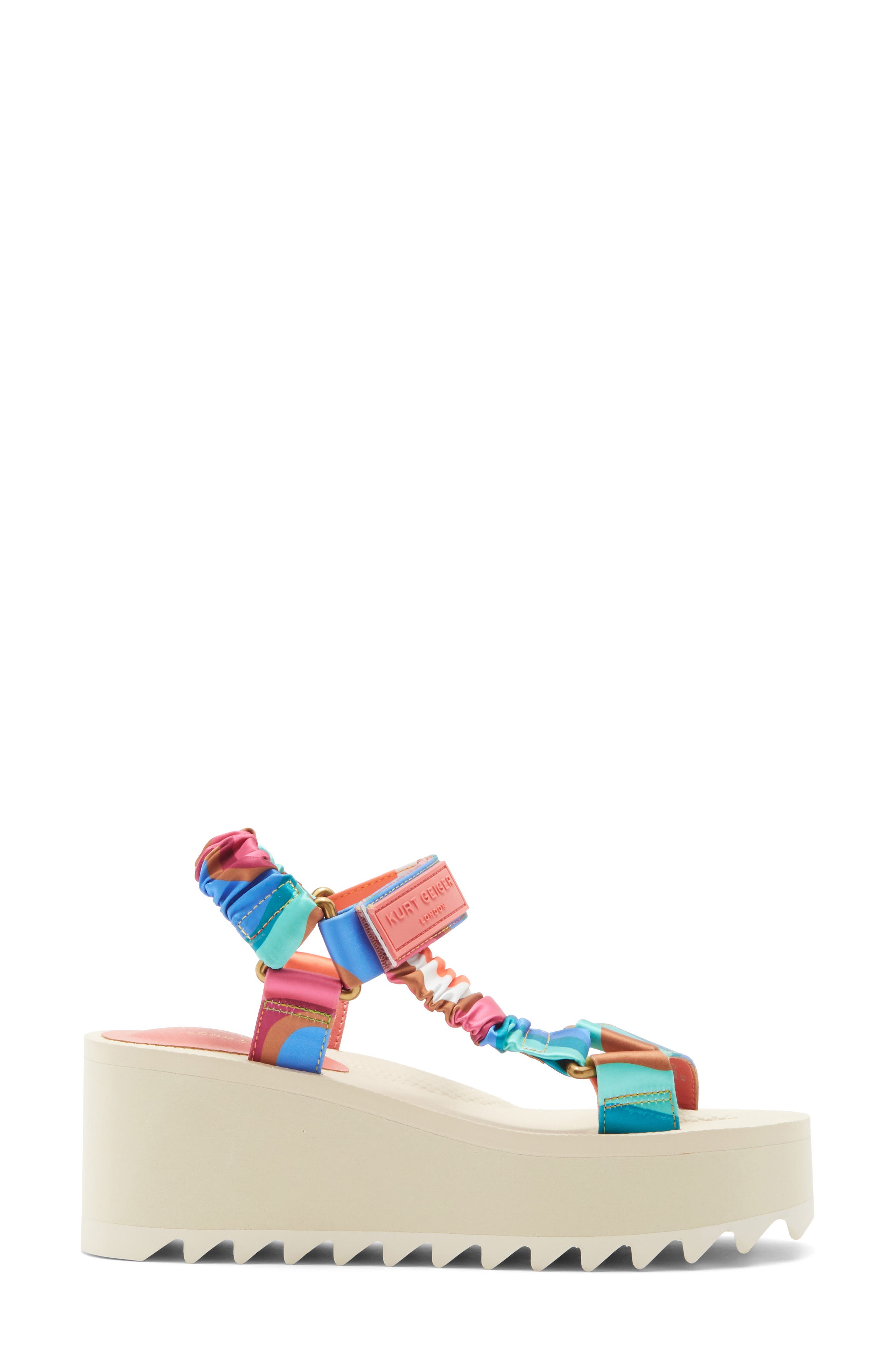 Kurt Geiger London Orion Flatform Sandal, Alternate, color, Ivory Multi