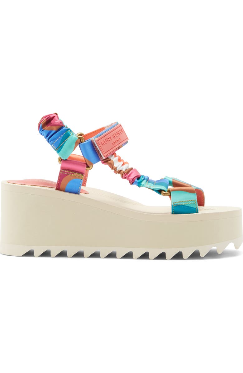 Kurt Geiger London Orion Flatform Sandal, Alternate, color, Ivory Multi