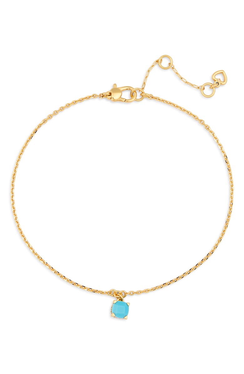Kate Spade New York little luxuries anklet, Main, color, Turquoise