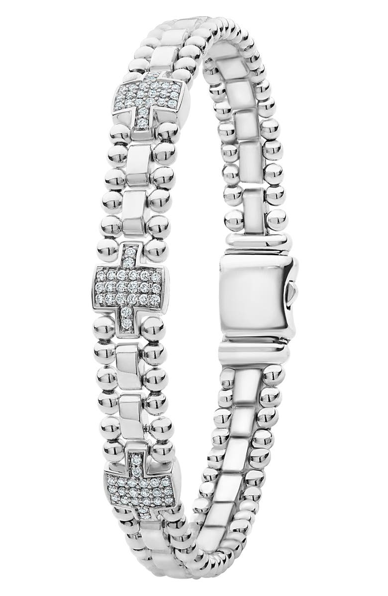 LAGOS Caviar Spark Diamond Station Bracelet, Alternate, color, 