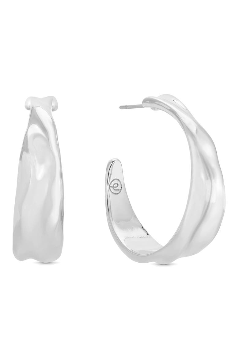 Liquid Luxe Hoop Earrings, Main, color, SILVER