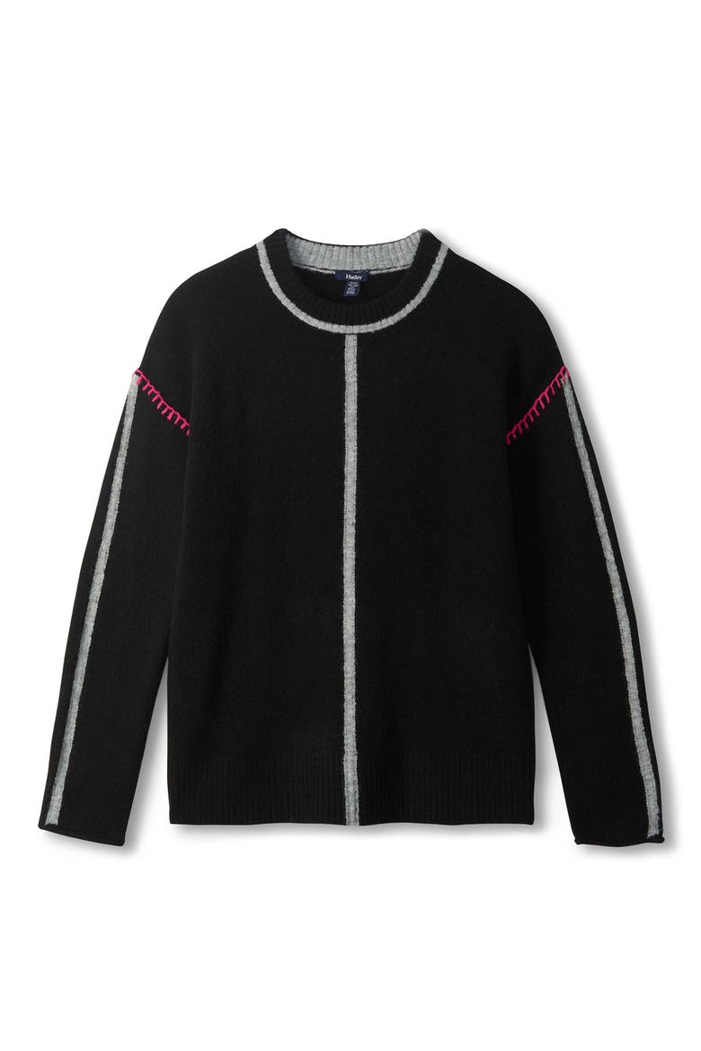 Maeve Crewneck Sweater, Alternate, color, BLACK
