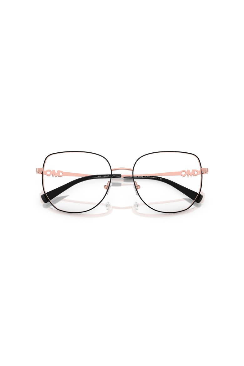 54mm Square optical glasses, Alternate, color, Black