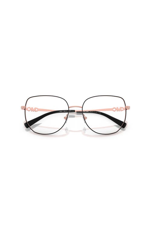 Michael Kors 54mm Square Optical Glasses In Black