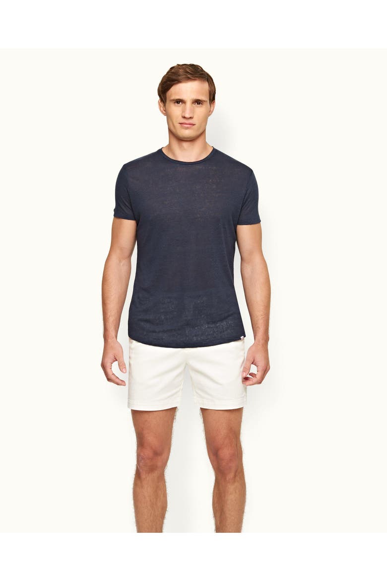 Bulldog Stretch-Cotton Mid-Length Stretch-Cotton Shorts, Main, color, SEA MIST