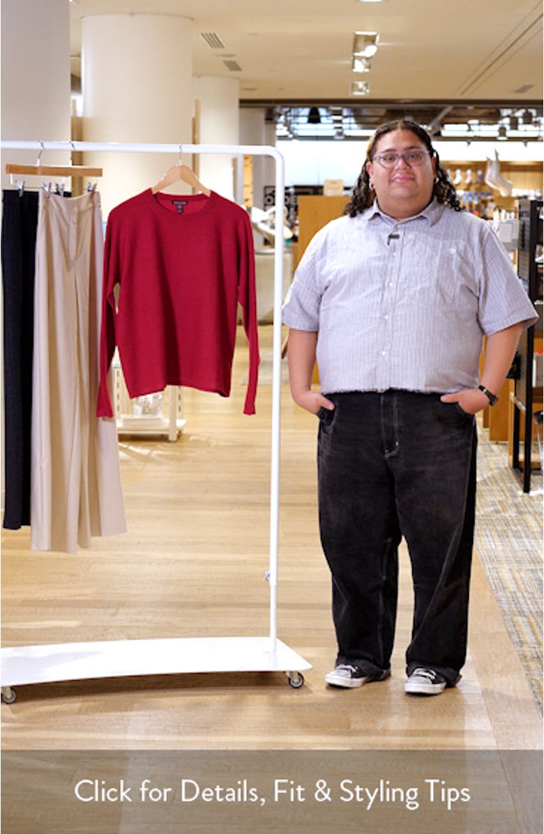 Relaxed Fit Wool Felt Sweater, sales video thumbnail