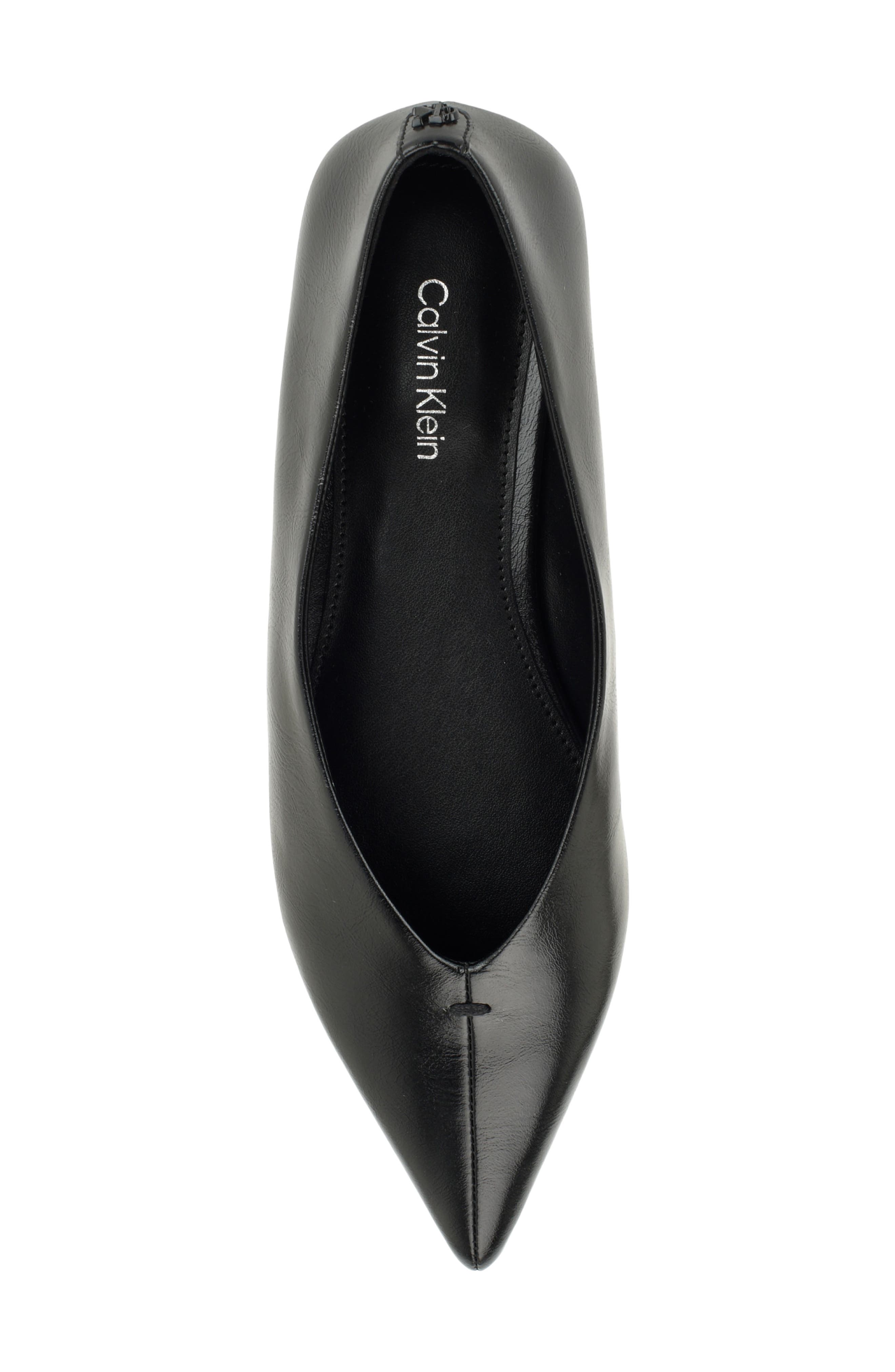 Gemeen Pointed Toe Flat, Alternate, color, BLACK 002