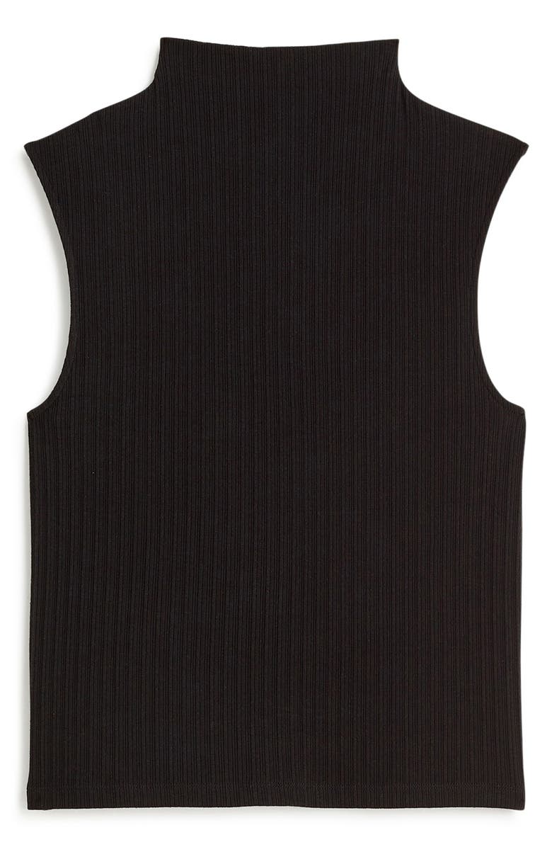 Madewell Mock Neck Sleeveless Rib Top, Main, color, 