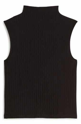 Madewell Mock Neck Sleeveless Rib Top