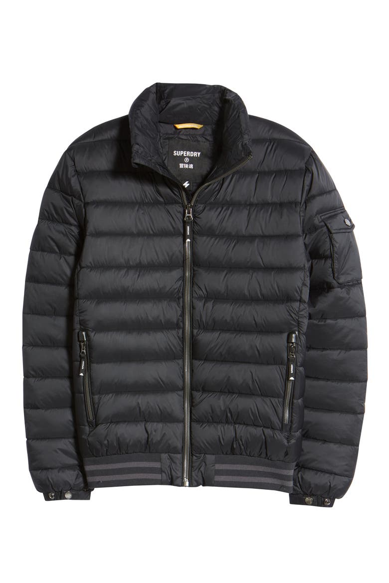 Fuji Puffer Jacket, Alternate, color, BLACK
