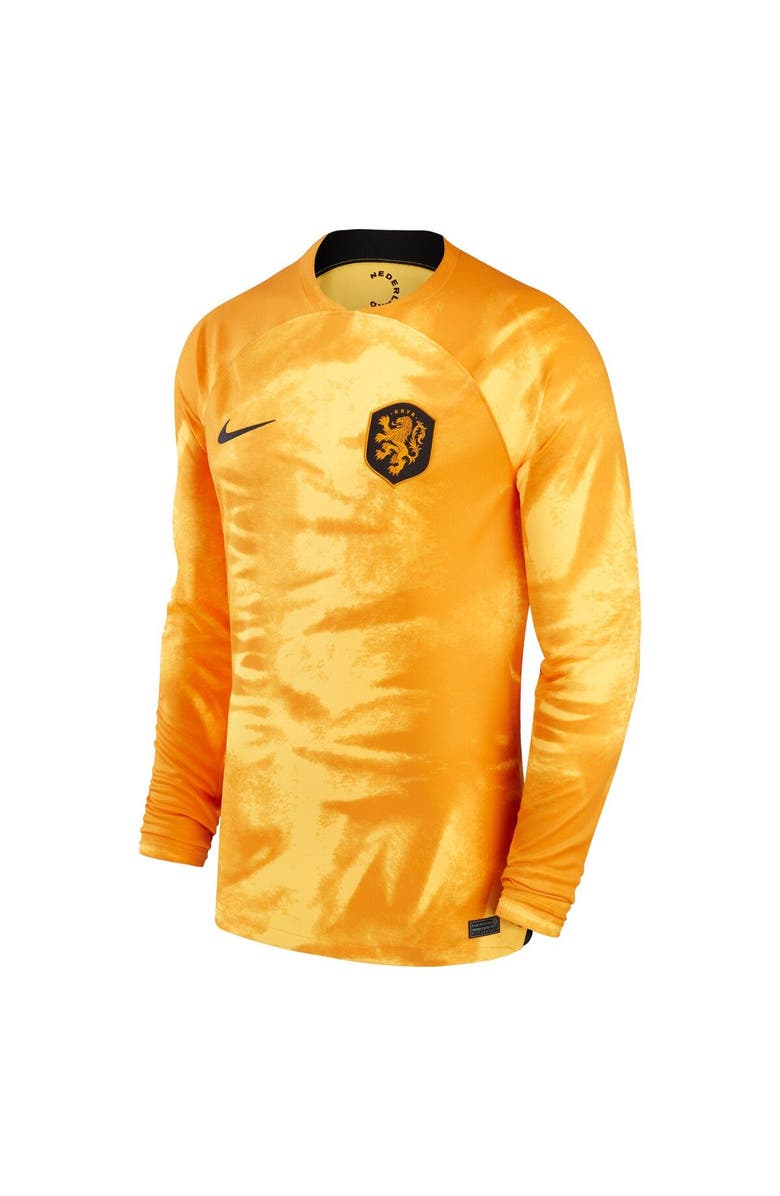 Nike Men's Nike Orange Netherlands National Team 2022/23 Home Breathe Stadium Replica Blank Long Sleeve Jersey, Alternate, color,