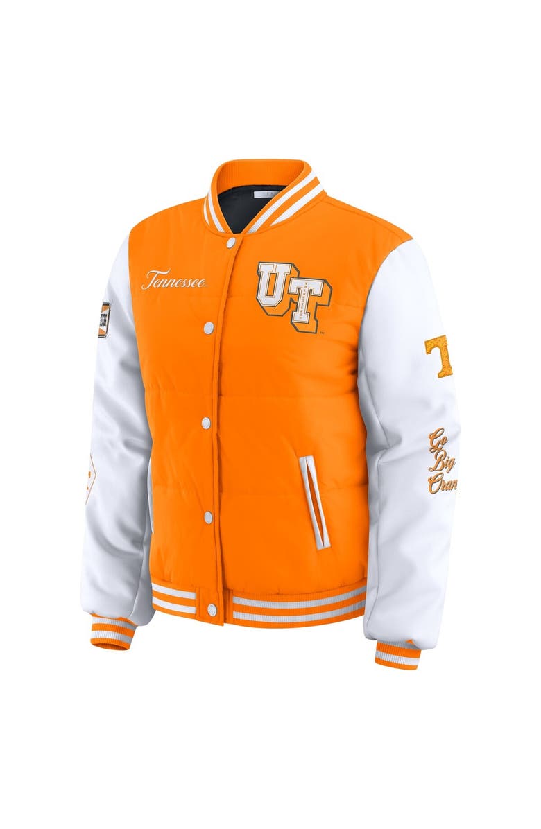 WEAR by Erin Andrews Women's WEAR by Erin Andrews  Tennessee Orange Tennessee Volunteers Varsity Puffer Jacket, Alternate, color, Tennessee Orange